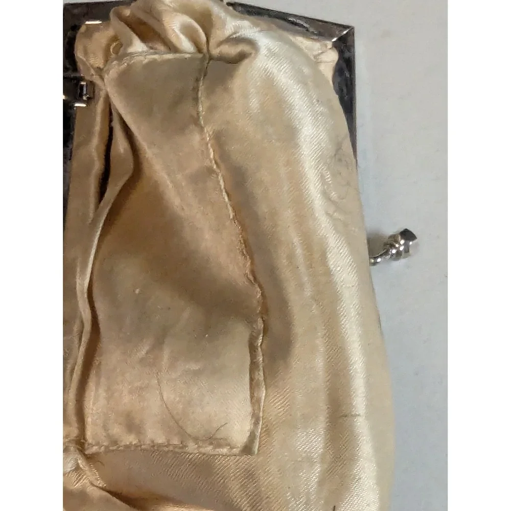 M.S.‎ Collections Beaded Floral Evening Clutch Purse Gold Tone Kiss Lock Frame - Picture 15 of 15